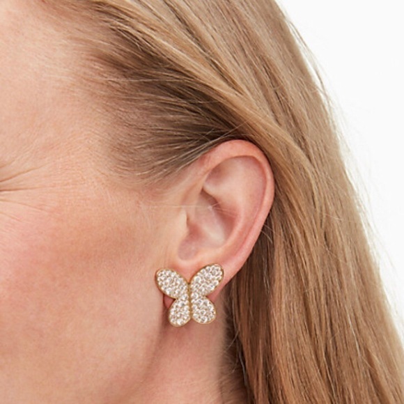Kate spade “in a flutter” statement studs NWT - Picture 2 of 4